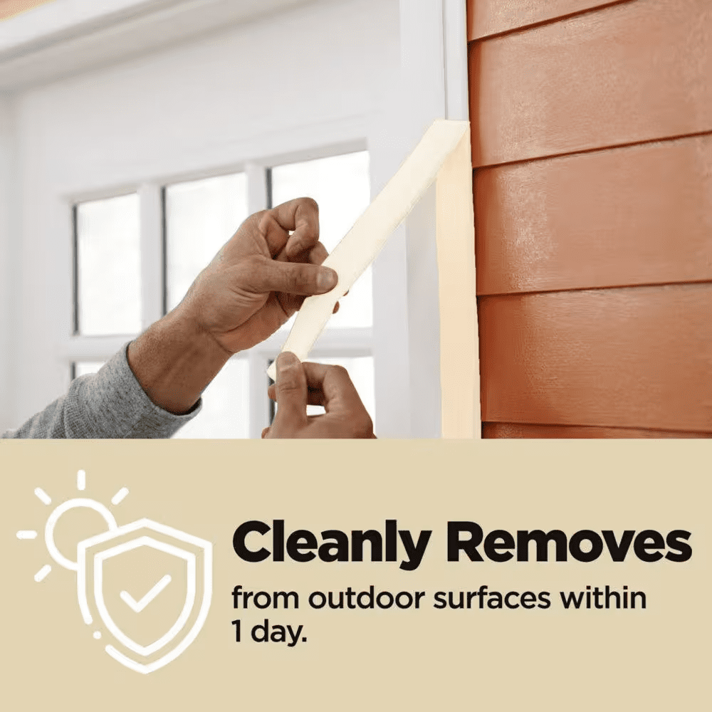 Scotch 1.41 In. X 60.1 Yds. Multi-Surface Contractor Grade Tan Masking Tape (6 Rolls) - Image 9