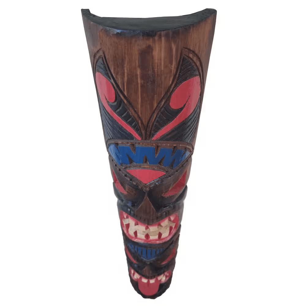 40 In. Tiki Mask Totem Tongue Hawaiian Garden Decoration - Image 4