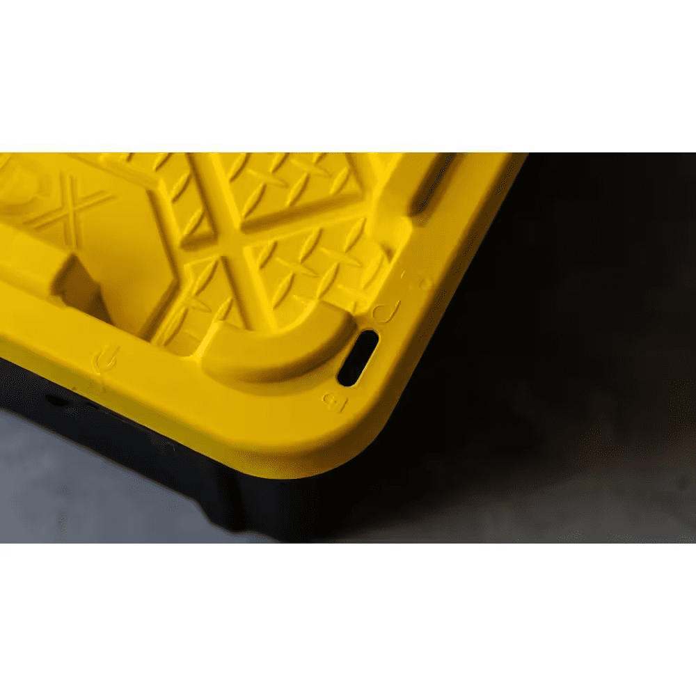 27 Gal. Tough Storage Tote in Black and Yellow - Image 11