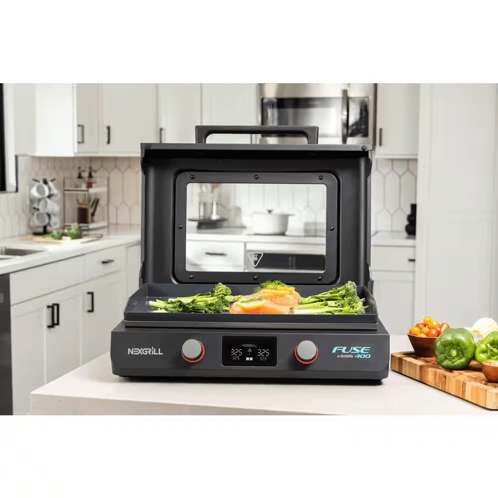 Fuse 400 22 In. Tabletop Electric Grill Griddle in Black - Image 7