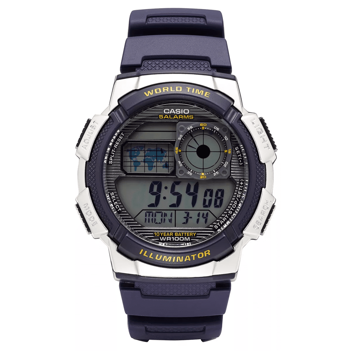 Casio Men'S World Time Watch - Blue (AE1000W-2AVCF)