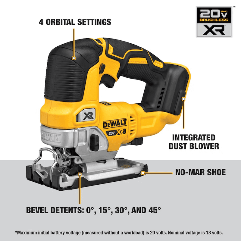 XR 20-Volt Max Brushless Variable Speed Keyless Cordless Jigsaw (Battery Not Included and Charger Not Included) - Image 2