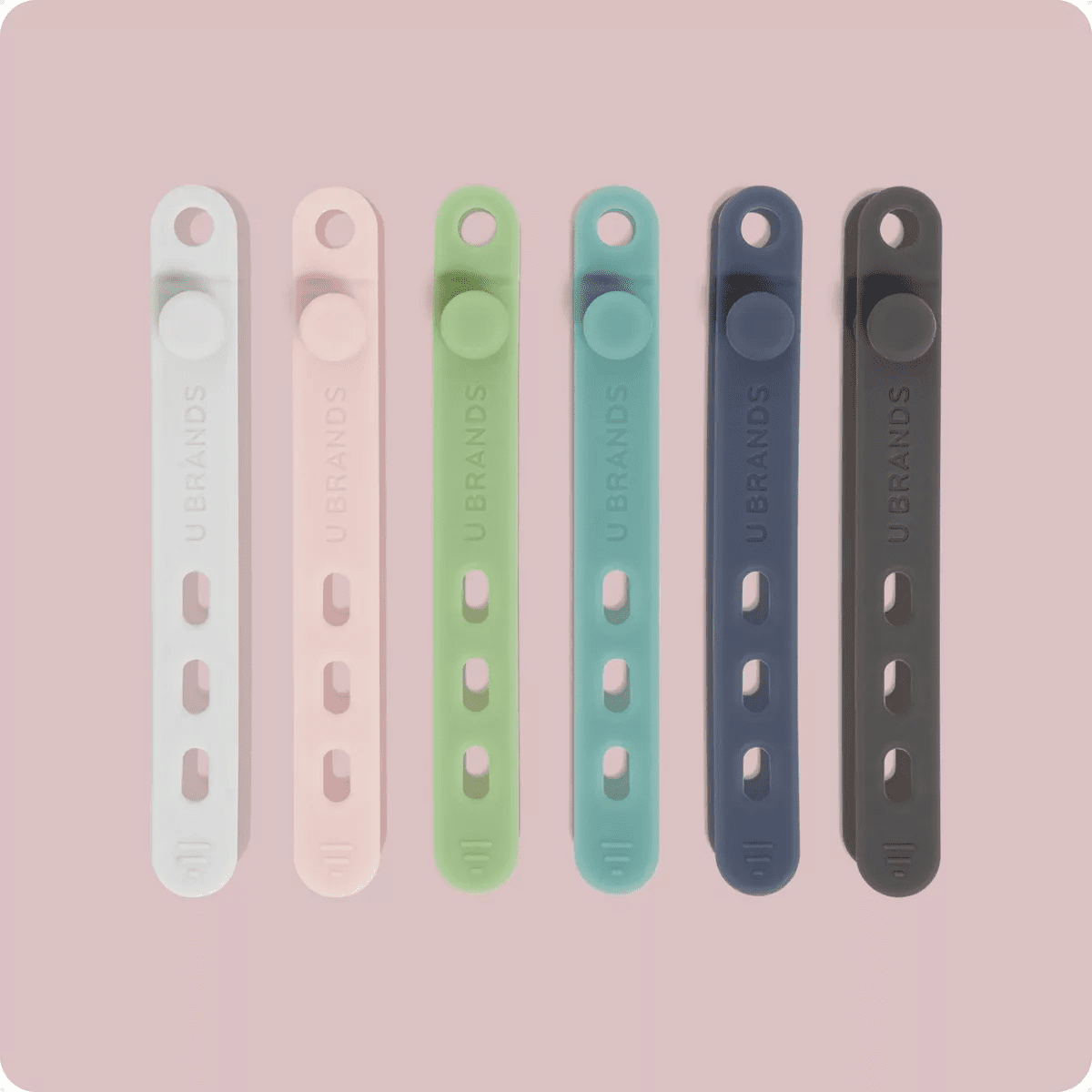 U Brands 6Ct Silicone Cord Bands - Image 4