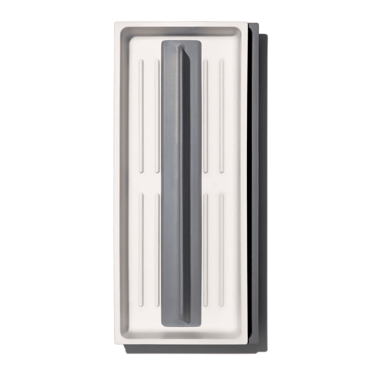 OXO Long Handled Tool Organizer: Utensil & Kitchen Drawer Storage, White/Gray, Hand Wash, TPE & Polypropylene Material - Image 2