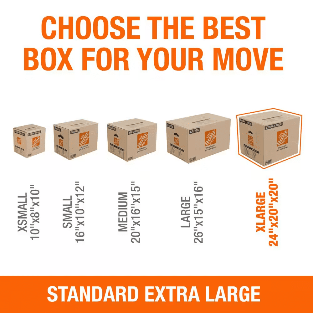 24 In. L X 20 In. W X 20 In. D Extra-Large Moving Shipping and Packing Box with Handles - Image 8