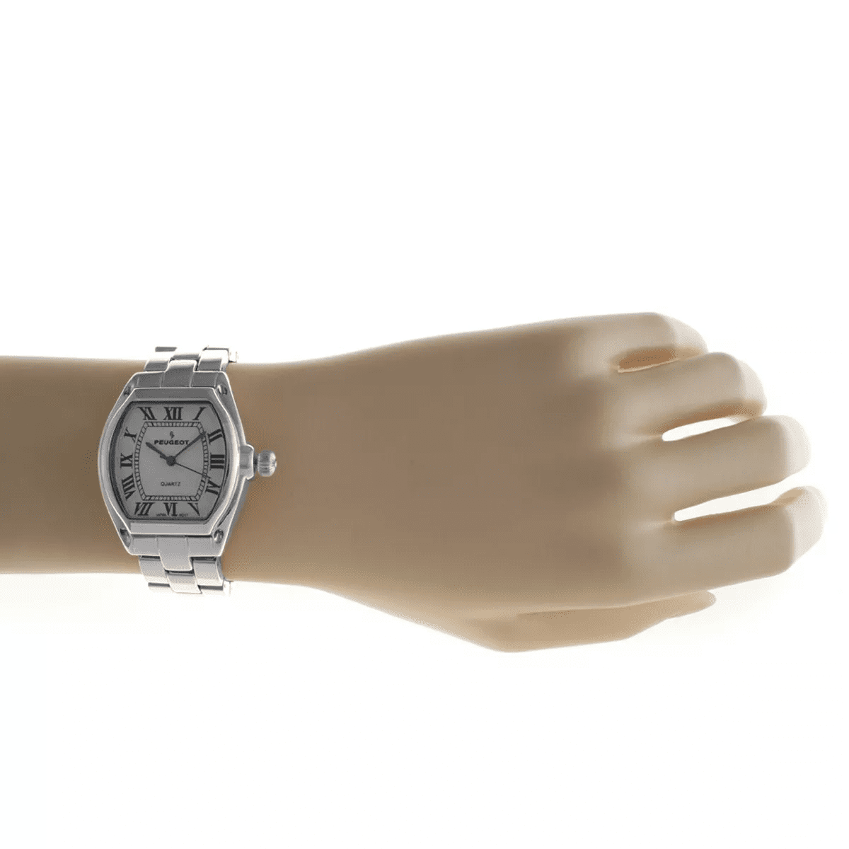 Peugeot Women'S Silver Status Bracelet Watch 36X33Mm Barrel Shape Roman Dial - Image 4