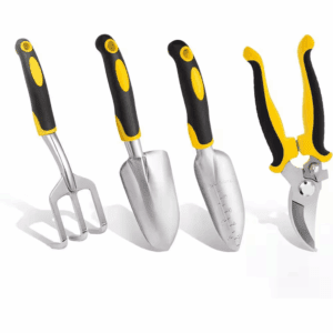 Heavy Duty Aluminum 4-Piece Garden Tool Set Rust-Proof Gardening Hand Tools with Non-Slip Ergonomic Handles