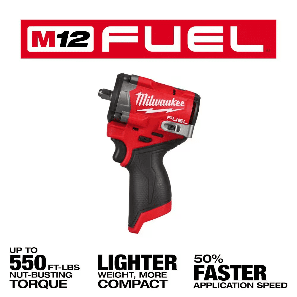 M12 FUEL 12V Lithium-Ion Brushless Cordless Stubby 3/8 In. Impact Wrench (Tool-Only) - Image 2