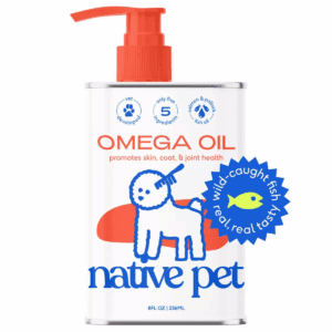 Native Pet Pump Bottle Omega Oil with Fish for Dogs - 8 Fl Oz