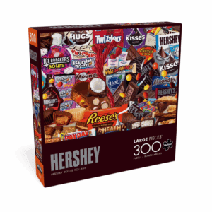 Hershey Deluxe Collage 300-Piece 21.25 X 15-Inch Interlocking Jigsaw Puzzle for Adults Ages 14+