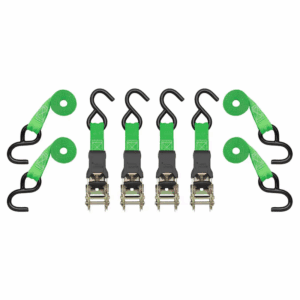 1-In X 10-Ft Ratchet Strap with S-Hook 1500-Lb Break Strength 4 -Pack