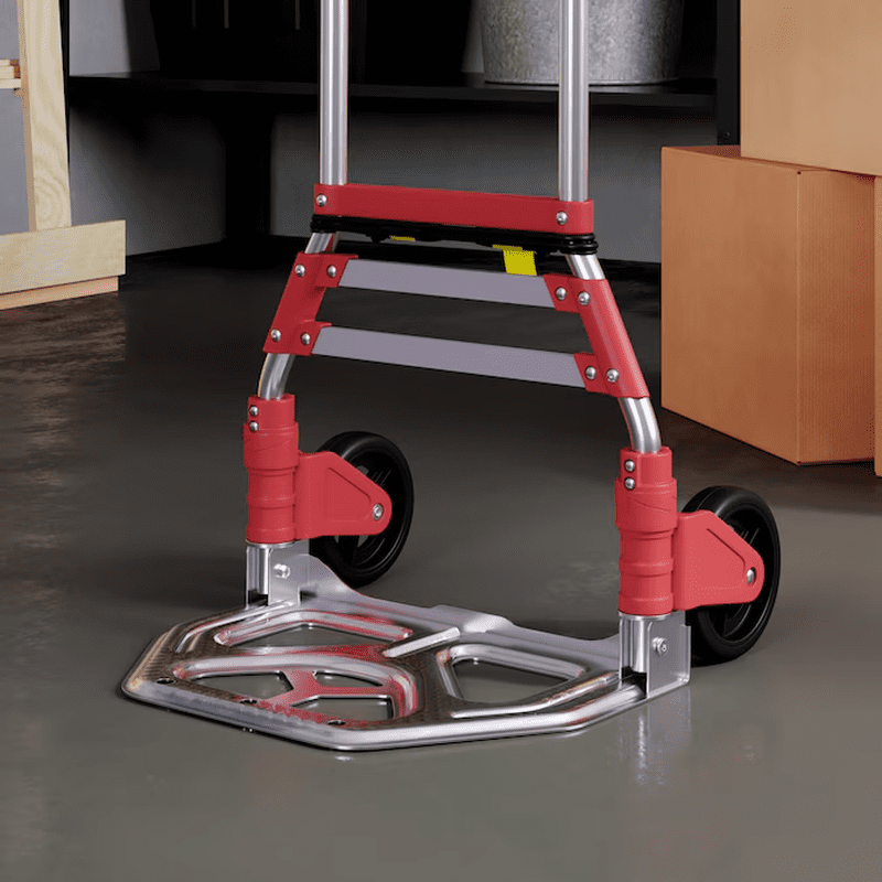 150-Lb Capacity 2 -Wheel Red Steel Folding Hand Truck - Image 5