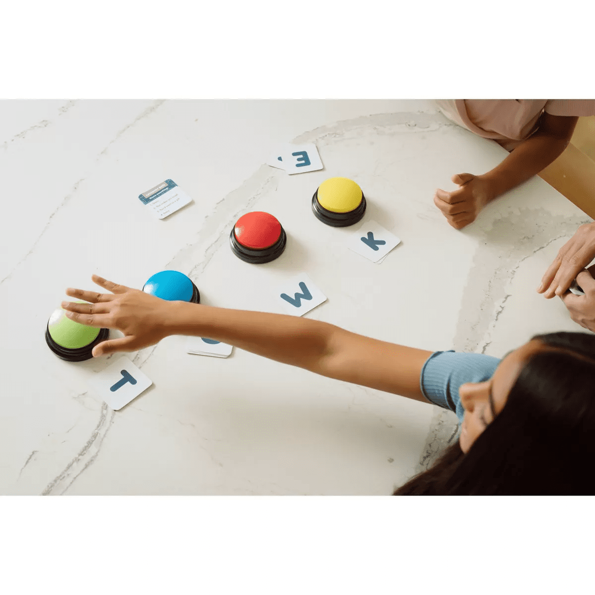 Chuckle & Roar Family Game Show Buzzers Game: Educational Fine Motor Skills Board Game for 1-4 Players, 10-Minute Play - Image 5