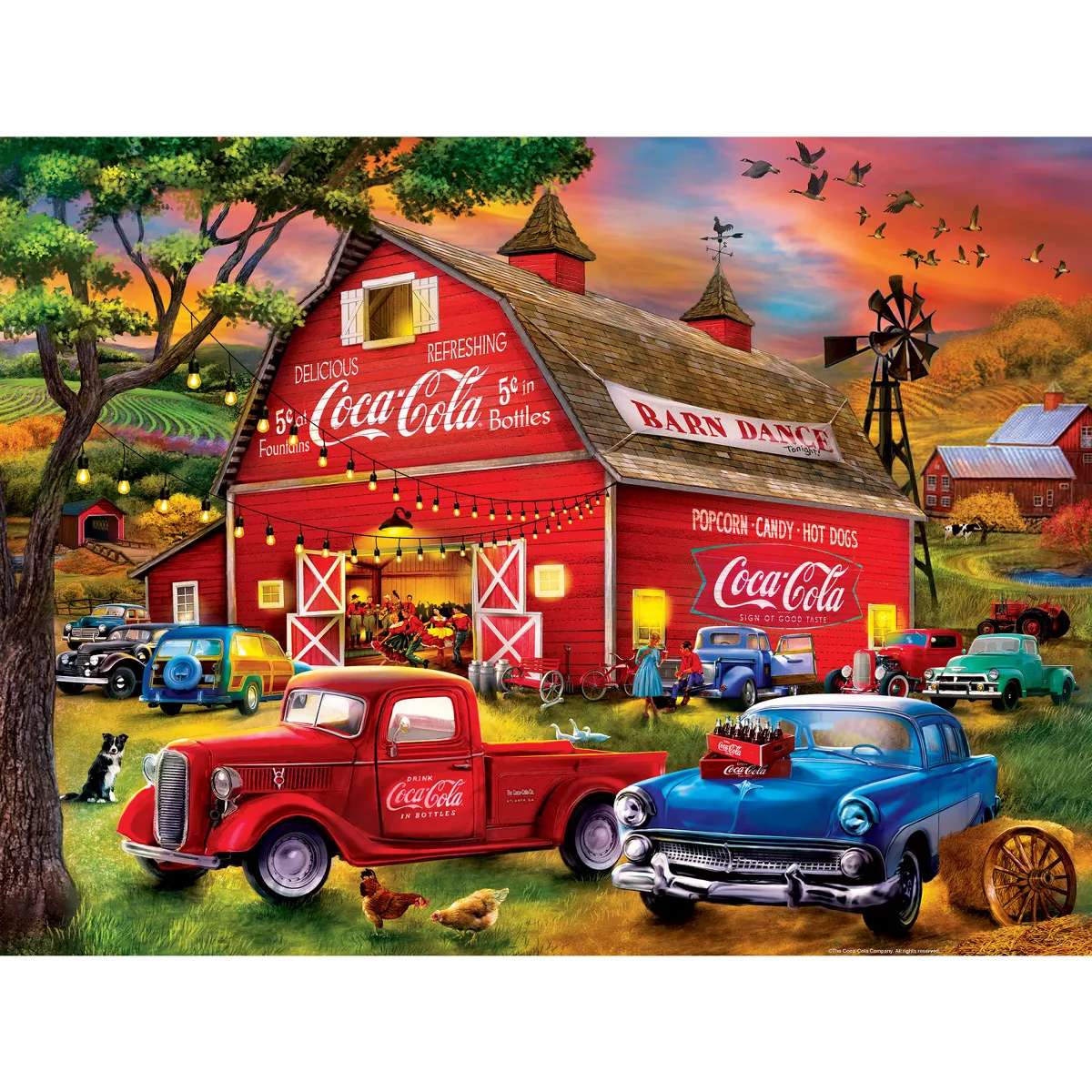 Masterpieces 300 Piece EZ Grip Puzzle - Coca-Cola Barn Dance - 18"X24" - Image 3