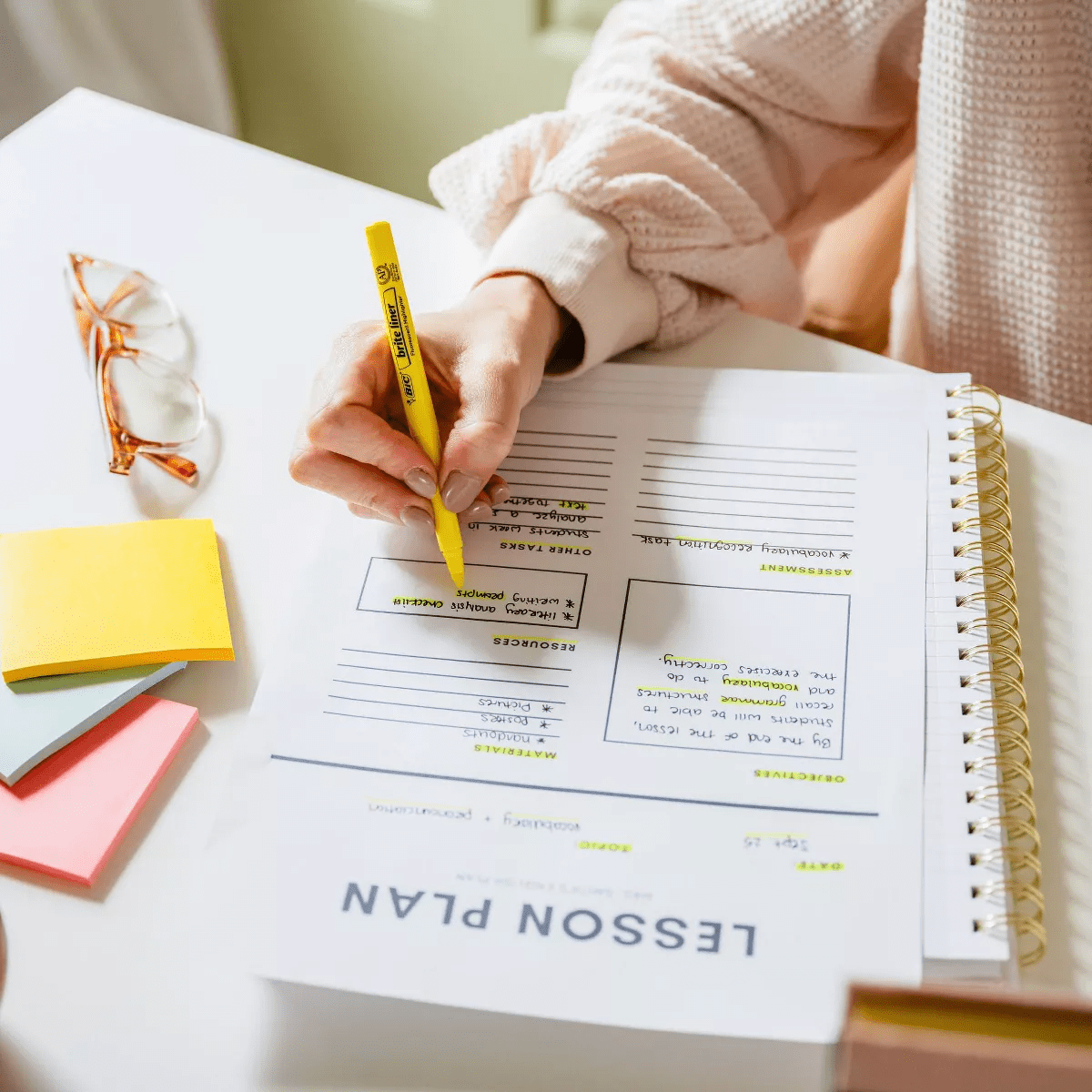 Bic 5Pk Highlighter Brite Liner Assorted: Medium Point, Multicolored Ink, Art & Office Supplies, Highlighters for School - Image 5