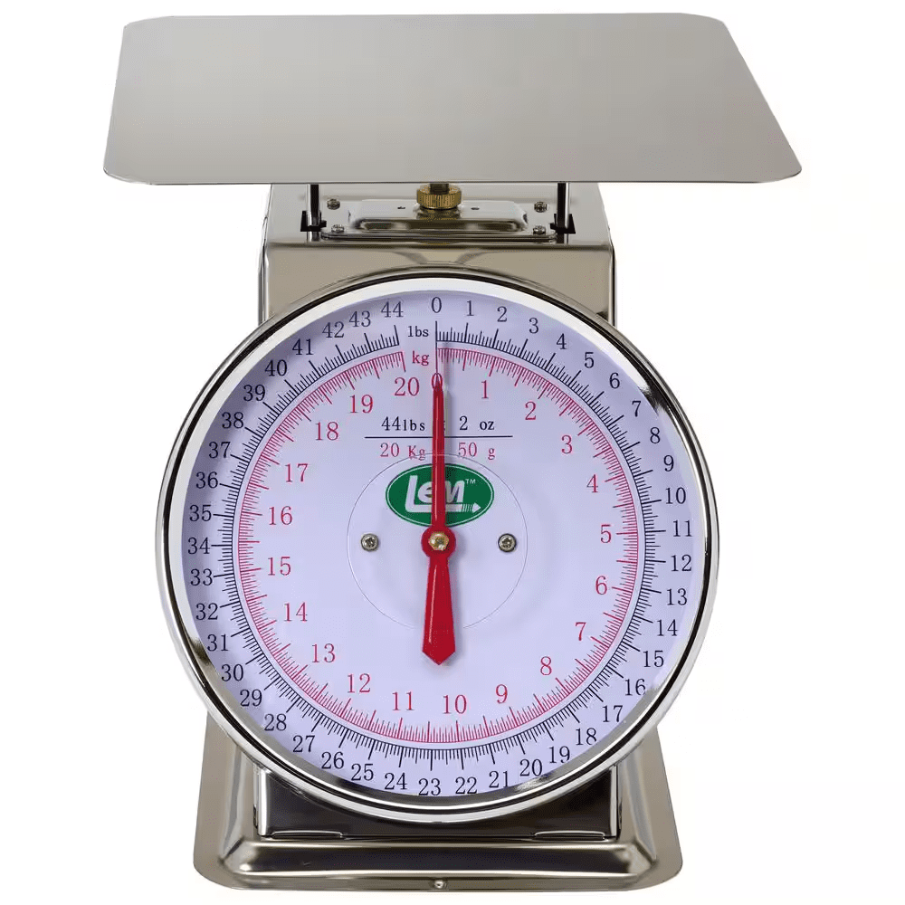 44 Lb. Stainless Steel Analog Food Scale