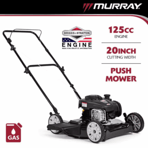 20 In. 125 Cc Briggs & Stratton Walk behind Gas Push Lawn Mower with 4 Wheel Height Adjustment and Prime 'N Pull Start