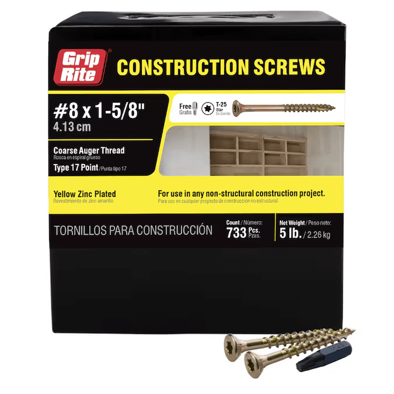 #9 X 3-In Yellow Zinc Interior Wood Screws ( 72 -Per Box ) - Image 11