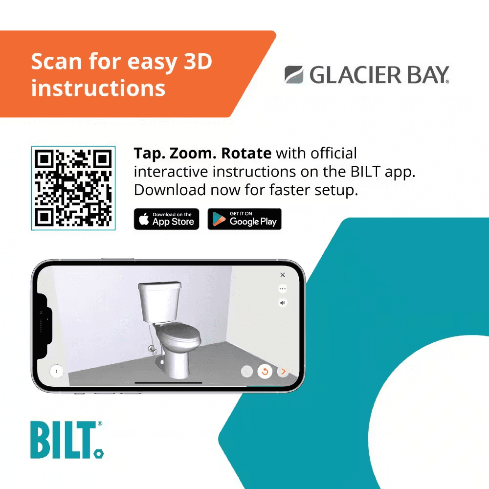 12 Inch Rough in Two-Piece 1.1 GPF/1.6 GPF Dual Flush Elongated Toilet in White Seat Included - Image 7