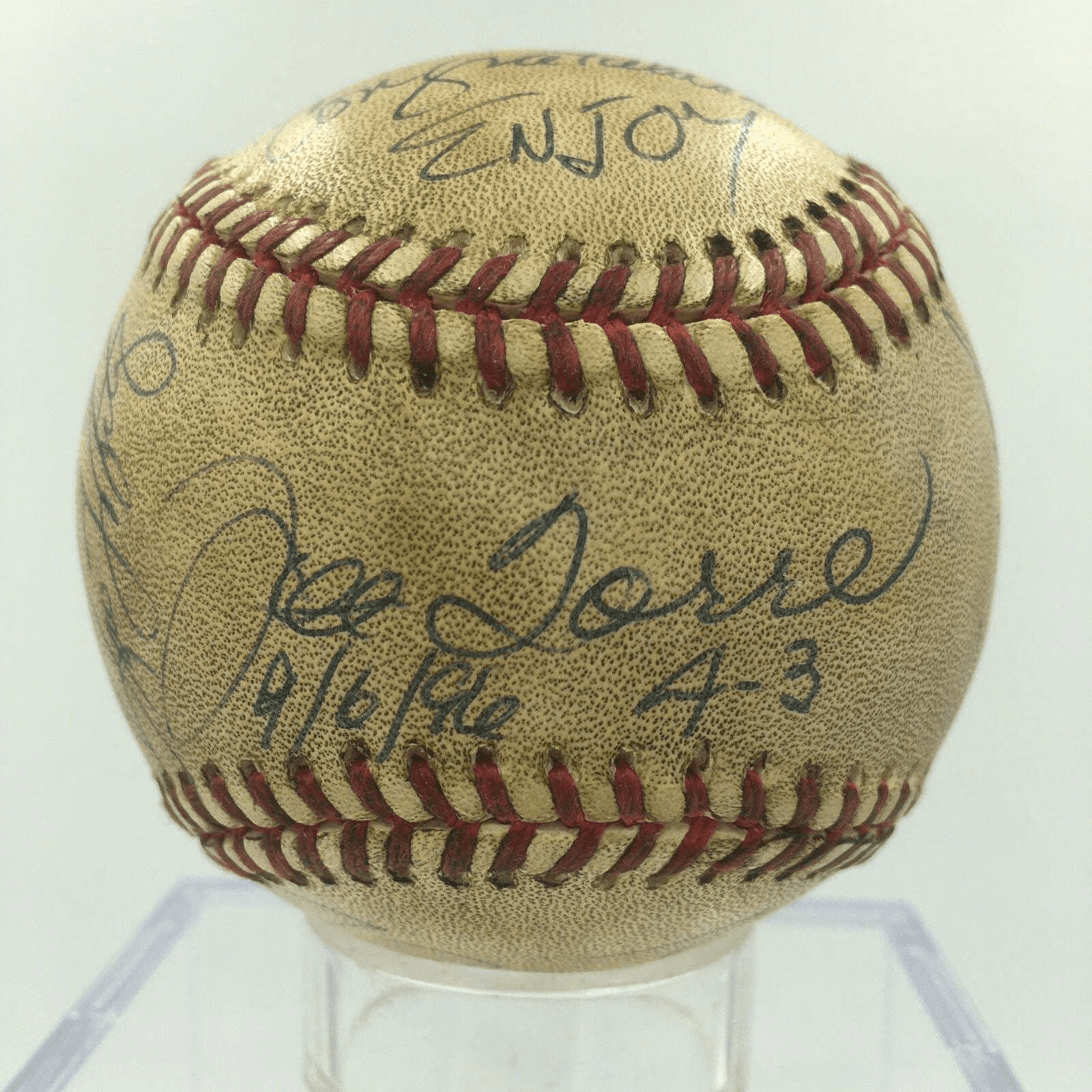 1996 NY Yankees W.S. Champs Team Signed Game Used Baseball Derek Jeter JSA COA