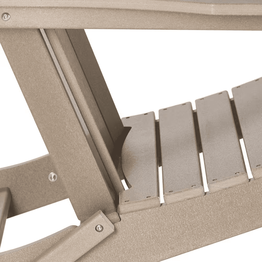 Laguna Fade Resistant Outdoor Patio HDPE Poly Plastic Classic Folding Adirondack Lawn Chair in Weathered Wood - Image 11