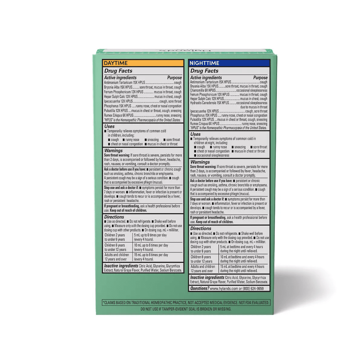 Hyland'S Naturals Kids' Cough & Mucus Combo Pack Syrup - Grape - 8 Fl Oz - Image 2