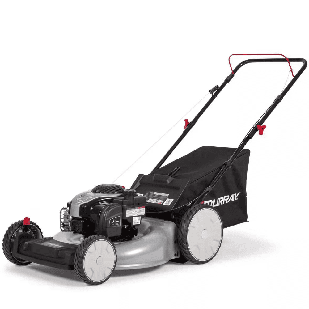 21 In. 140 Cc Briggs and Stratton Walk behind Gas Push Lawn Mower with Height Adjustment and with Mulch Bag - Image 13