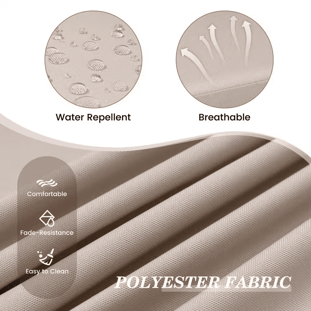 20.9 In. X 71.8 In. Outdoor Chaise Lounge Cushion in Beige (2-Pack) - Image 5