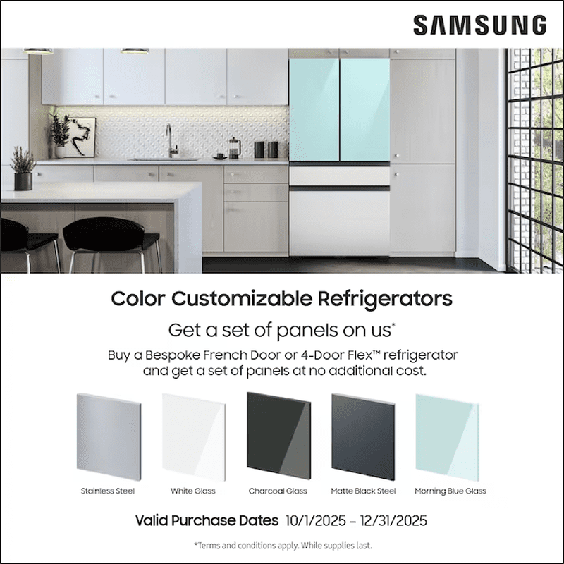 Bespoke Standard-Depth Family Hub 29-Cu Ft 4 -Door 36-In Wide Smart Compatible French Door Refrigerator with Dual Ice Maker with Water Dispenser ( Charcoal Glass Top with Stainless Steel Bottom Panels ) ENERGY STAR Certified - Image 15