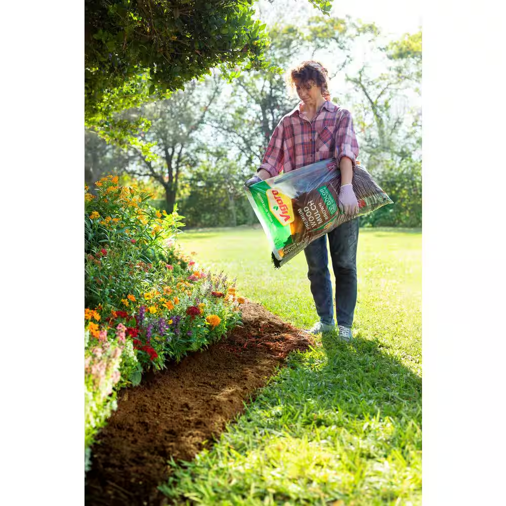 2 Cu. Ft. Premium Brown Wood Shredded Bagged Mulch - Image 3
