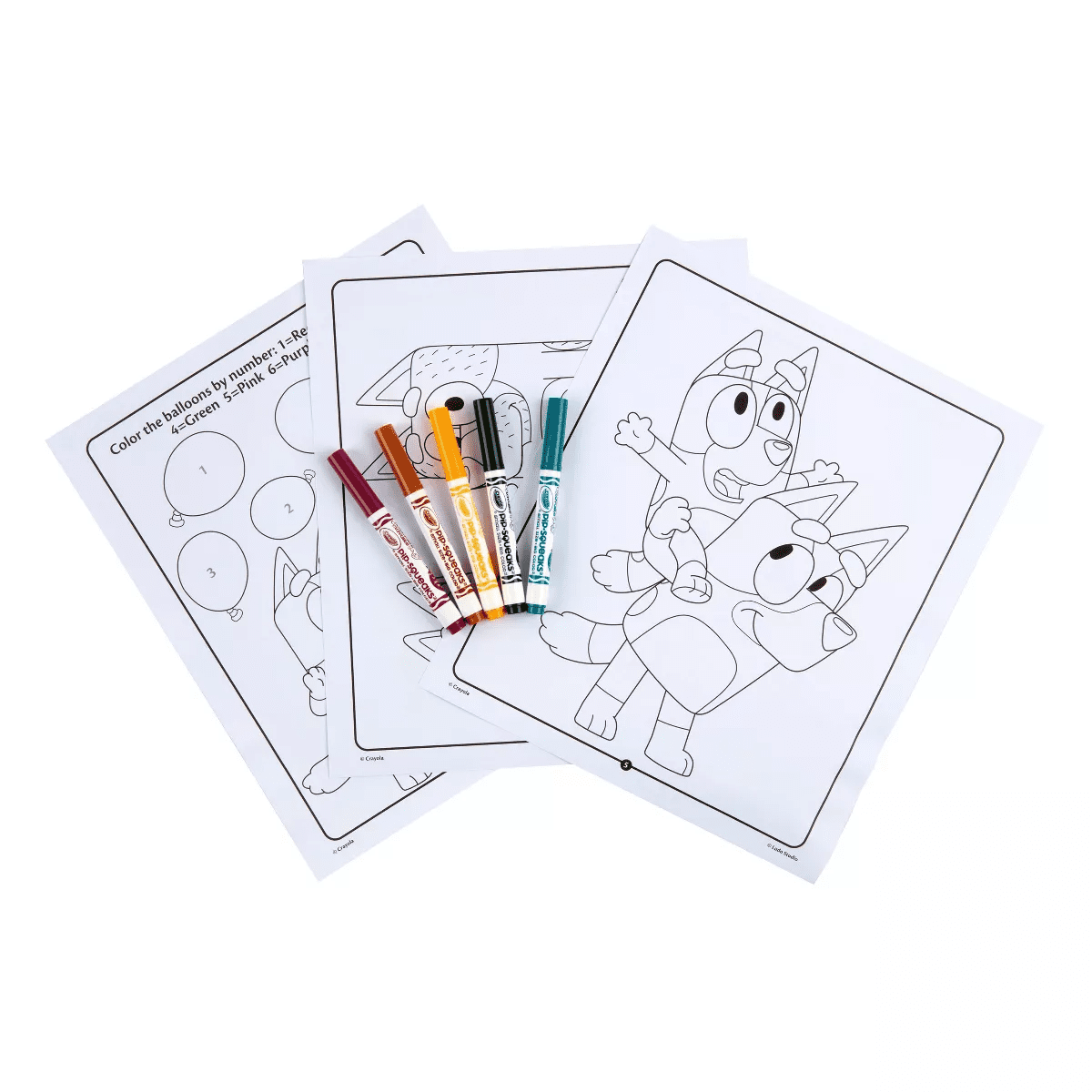 Crayola Bluey Color & Sticker Activity Set: Creative Coloring Book for Kids with Markers & Stickers, 32 Pages - Image 3