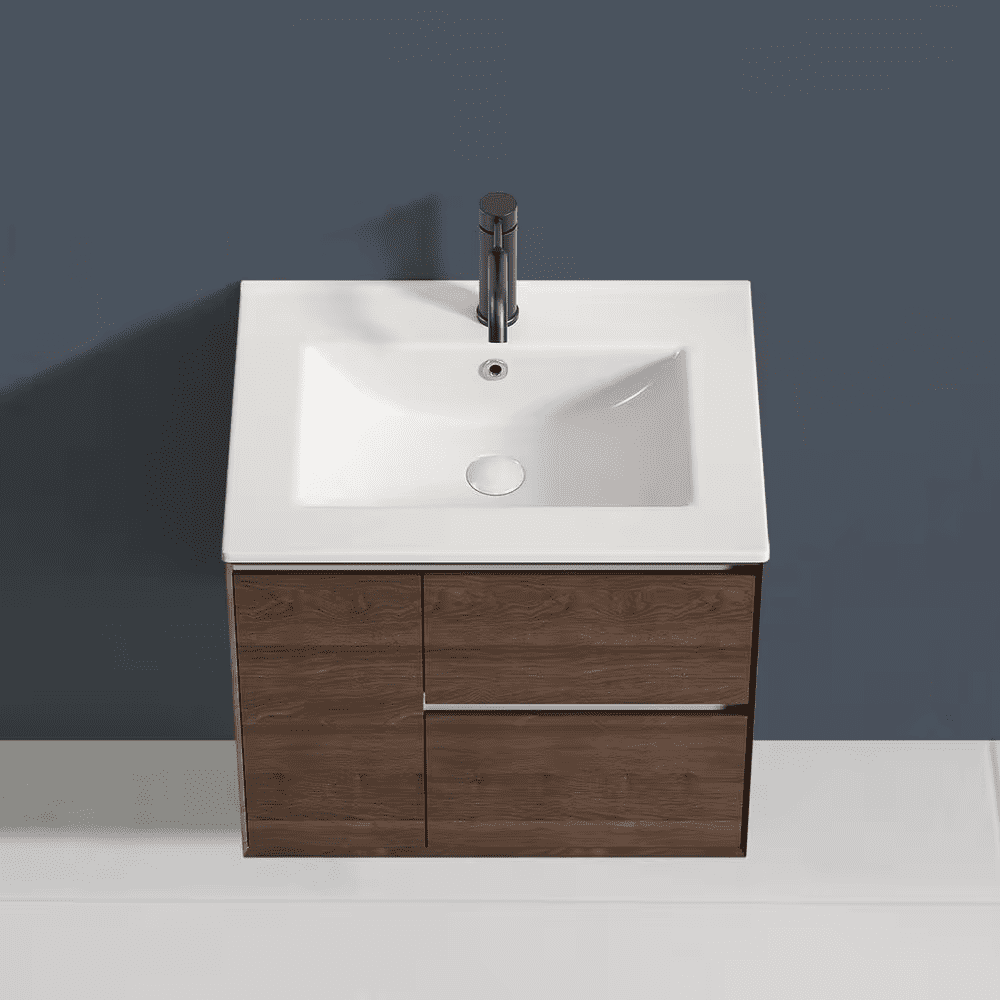 24.02 In. Drop-In Rectangular Ceramic Bathroom Sink Top in White - Image 8