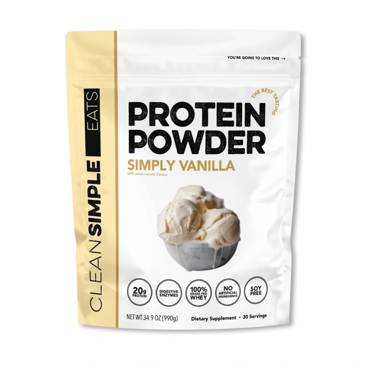 Clean Simple Eats Protein Powder - Simply Vanilla - 34.9Oz/30 Servings - Image 2