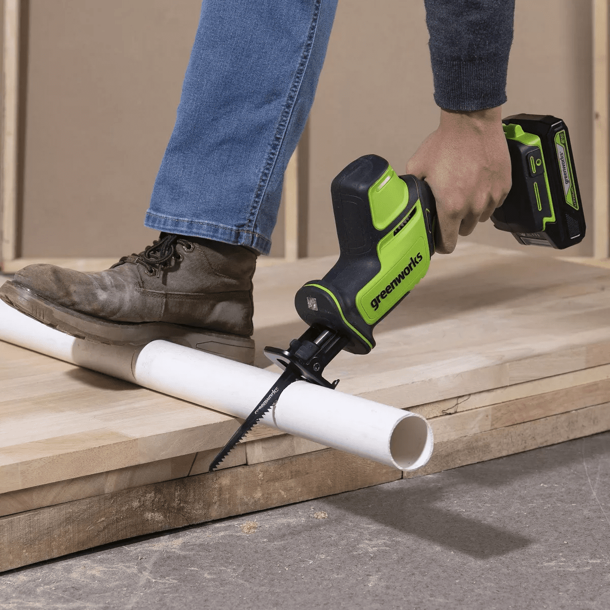 Greenworks POWERALL 24V Cordless Brushless 1In Recip Saw with 2Ah Battery and Charger - Image 2