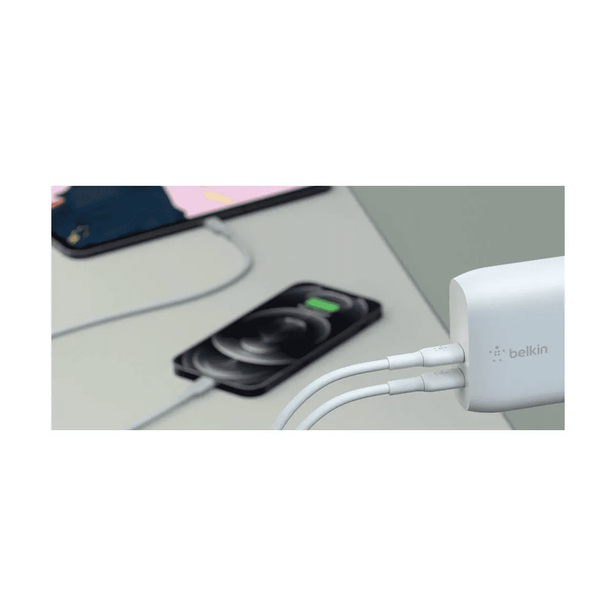 Belkin Boostcharge (20W) Dual USB-C with (40W) Stand Alone Wall Charger: Quick Charge, Lightweight Design, Compatible with Apple Iphone 14/15 Series - Image 4