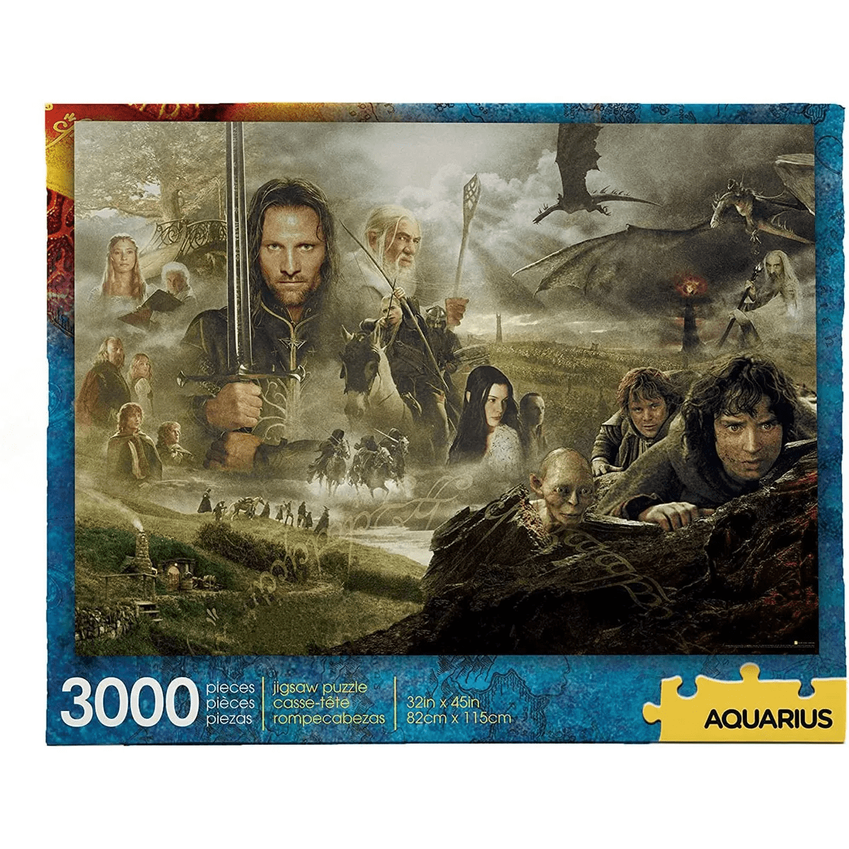 Aquarius Puzzles the Lord of the Rings Saga 3000 Piece Jigsaw Puzzle