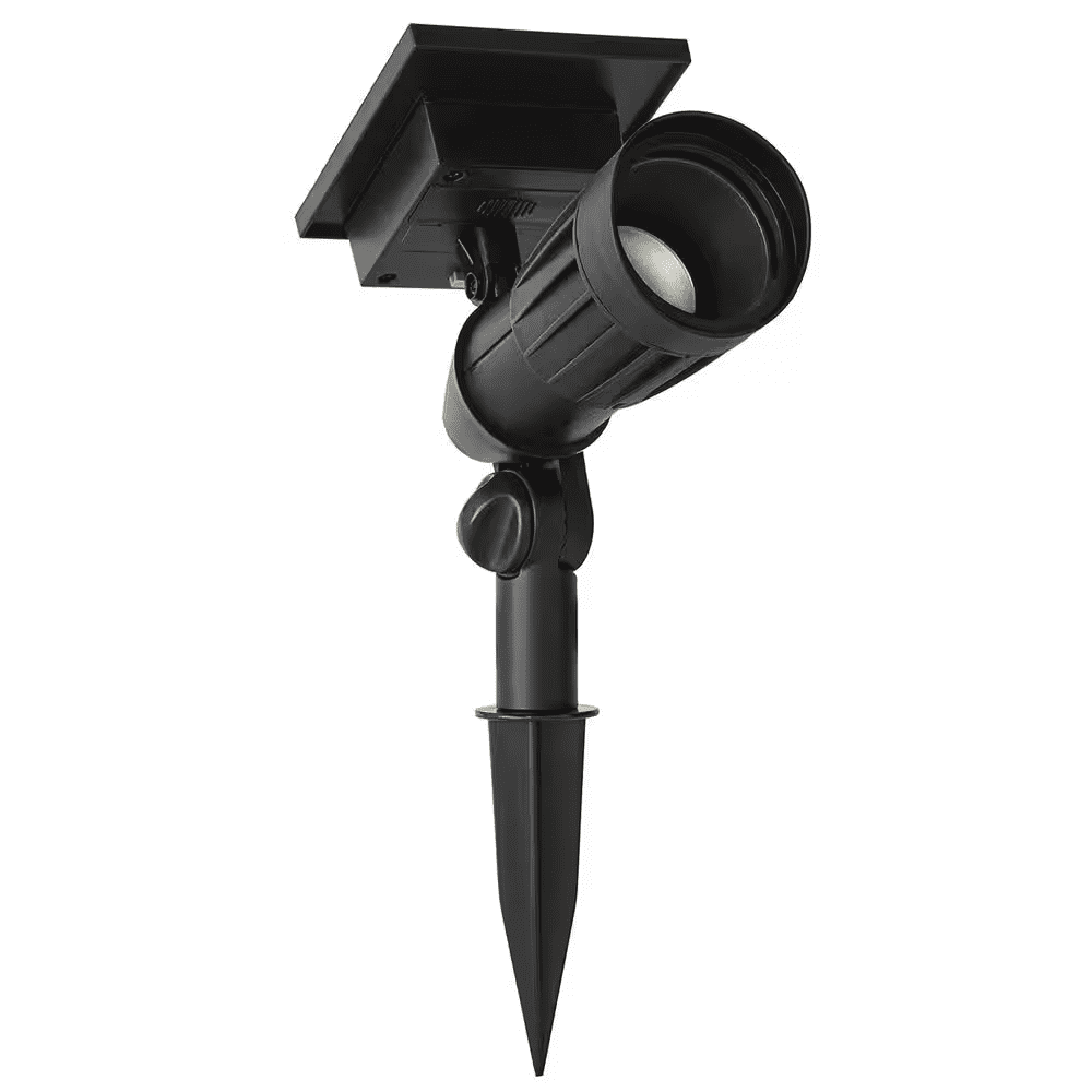 Solar 50 Lumens Black Outdoor Integrated LED Adjustable Beam Spotlight (2-Pack); Weather/Water/Rust Resistant - Image 9