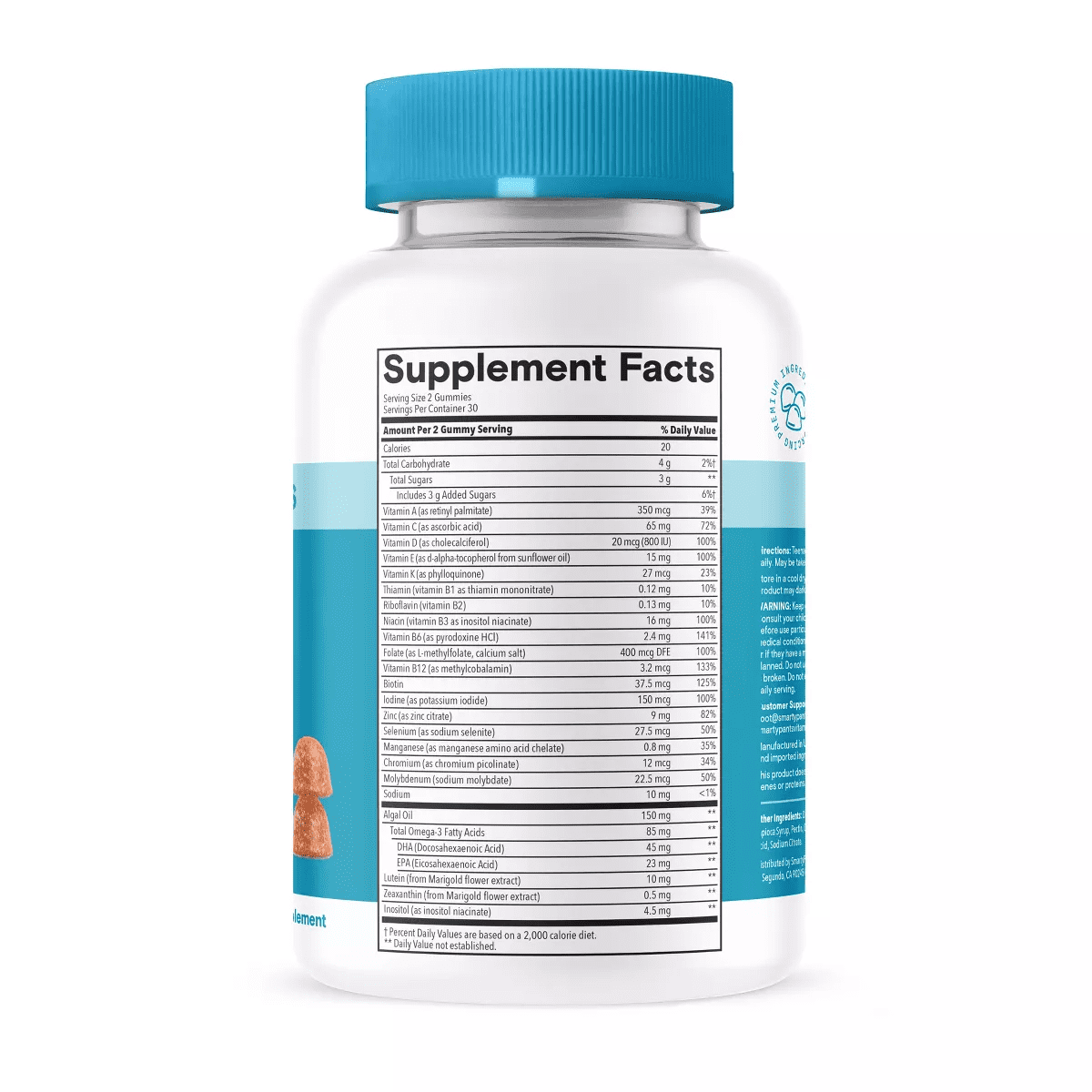 Smartypants Teen Guy plus Multivitamin & Omegas Gummies with Vitamins C, D3, B12 & Zinc - 60Ct - Image 2