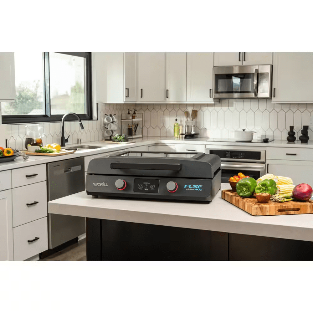 Fuse 400 22 In. Tabletop Electric Grill Griddle in Black - Image 9