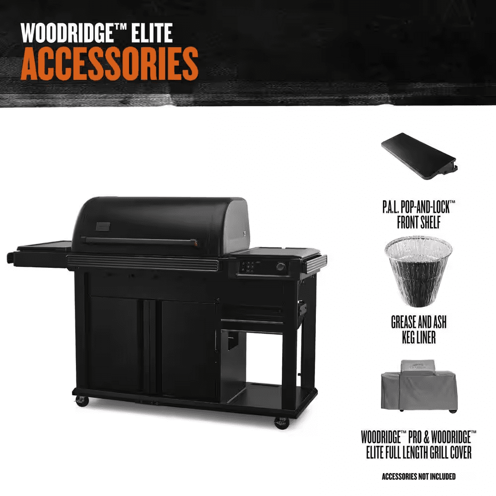 Woodridge Elite Wi-Fi Pellet Grill and Smoker in Black - Image 11