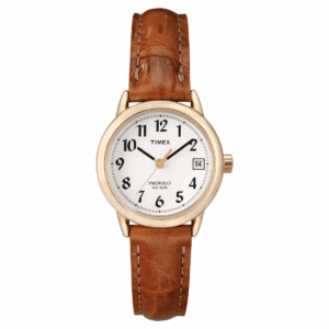 Women'S Timex Easy Reader Watch with Leather Strap- Gold/Brown T2J7619J