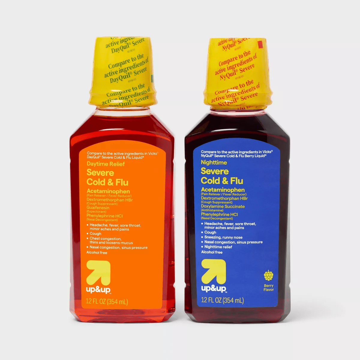 Day/Night Severe Cold & Flu Relief Liquid - Berry - 24 Fl Oz - Up&Up™ - Image 4