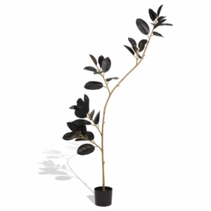 83 In. Artificial Large Purple Black Tropical Plant Simulation Green Plant 1-Pc, UV & Disassembly, for Home Office Decor