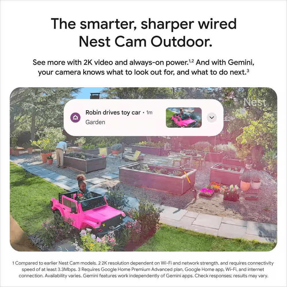 Nest Outdoor Security Camera (Wired, 2Nd Gen) - Snow - Image 3