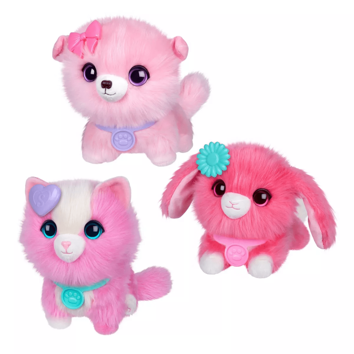 SCRUFF-A-LUVS Single Pet - Pink: Stuffed Dog, Cat, or Rabbit Toy, 8.66" Polyester Doll - Image 14