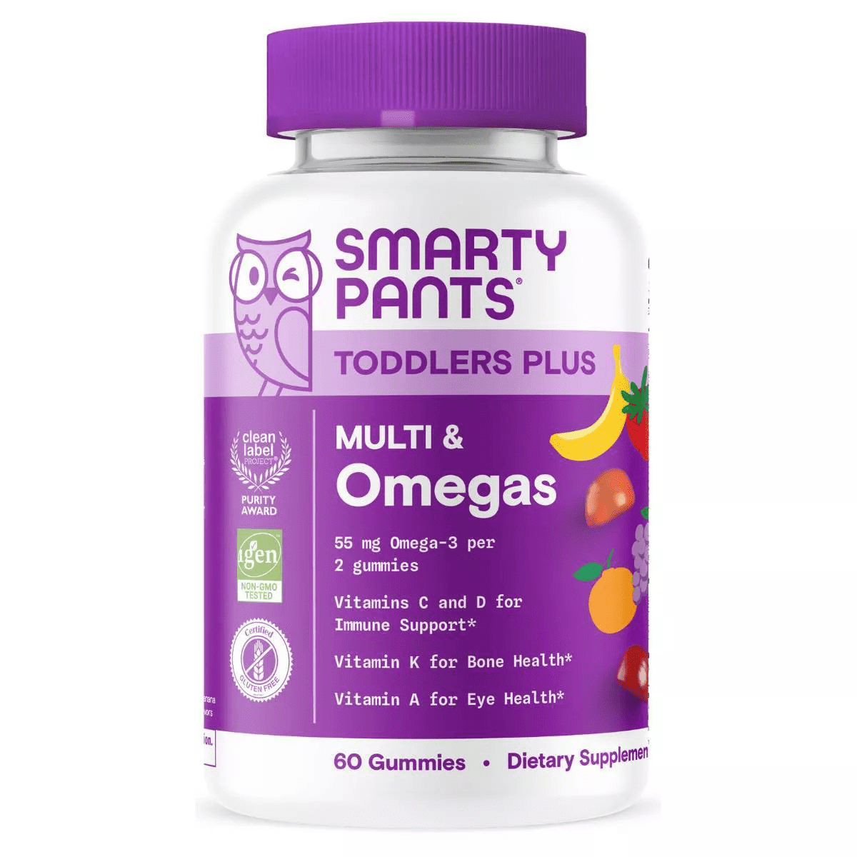 Smartypants Toddler plus Multivitamin & Omegas Gummies with Vitamins C, D3, B12 & Zinc - 60Ct