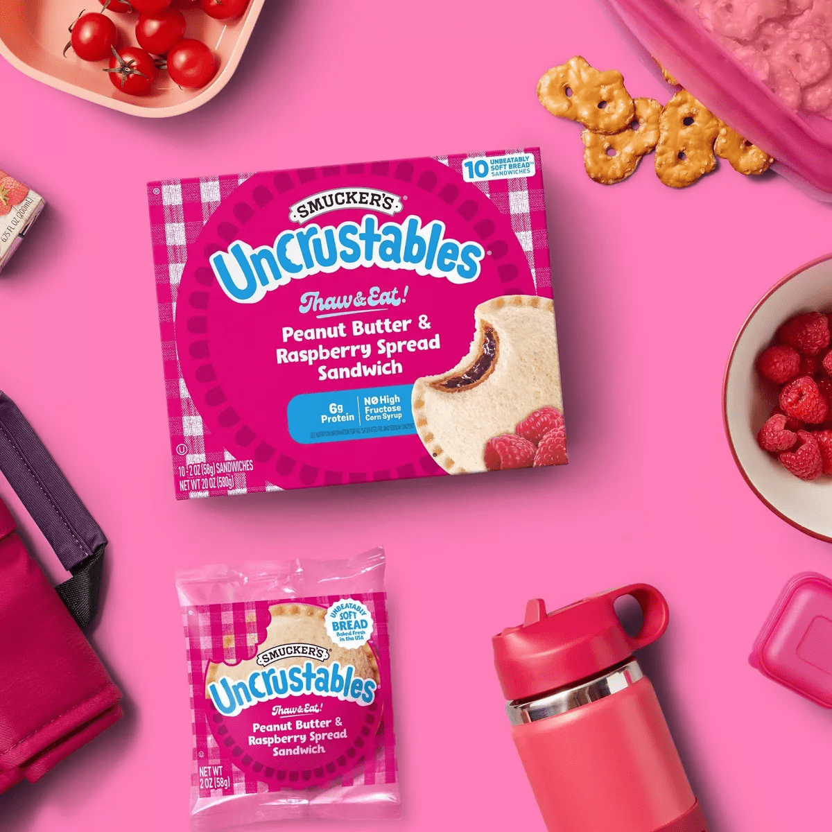 Smucker'S Uncrustables Frozen Peanut Butter & Raspberry Spread Sandwich - Image 3