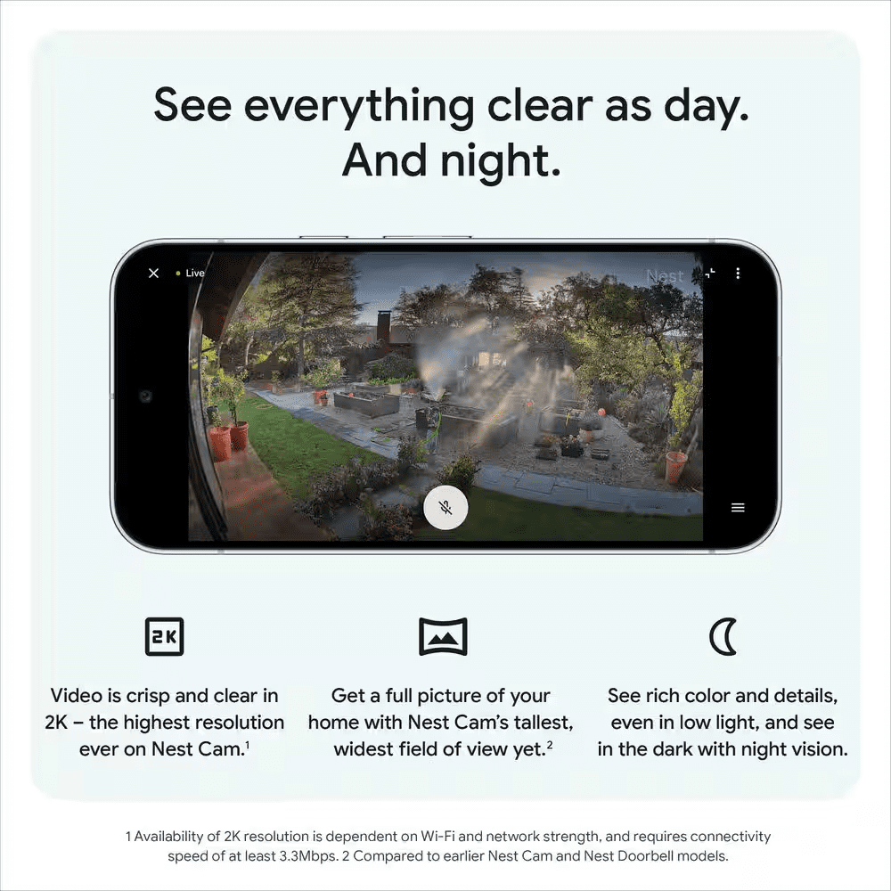 Nest Outdoor Security Camera (Wired, 2Nd Gen) - Snow - Image 6