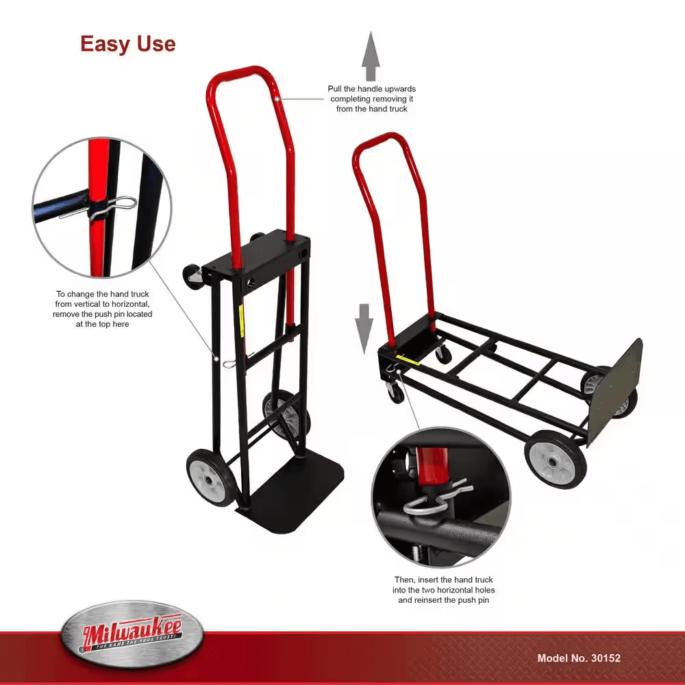 300/500 Lb. Capacity Convertible Hand Truck - Image 5
