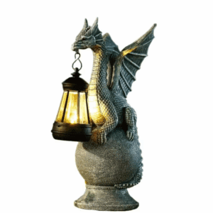Dragon on Ball Statues: Garden Decor Outdoor Decorations Art Figurine for Patio Balcony Yard Lawn